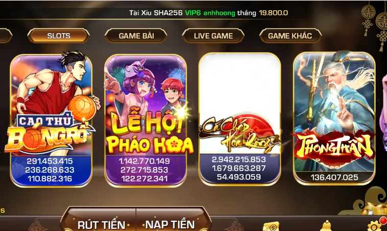 Danh Mục Trò Chơi Nổ Hũ Đa Dạng Tại Iwin Club Với Giải Thưởng Jackpot Lên Hàng Tỷ